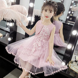 SOLVBAO Girls Dress  New Summer Clothes Children's Western Style Puff Gauze Skirt Summer Little Girl Mesh Princess Dress