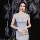 SOLVBAO Banquet Evening Dress  New Elegant Dress Long Sexy Fishtail Elegant Annual Meeting Host Dress for Women