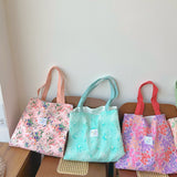 Spring and Summer New Colorful Flora Bag Double-Layer Large Capacity Female Student Shopping Commuter Shoulder Bag Bag