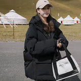 Black down padded jacket women's winter 2023 new small Korean high-end design padded jacket