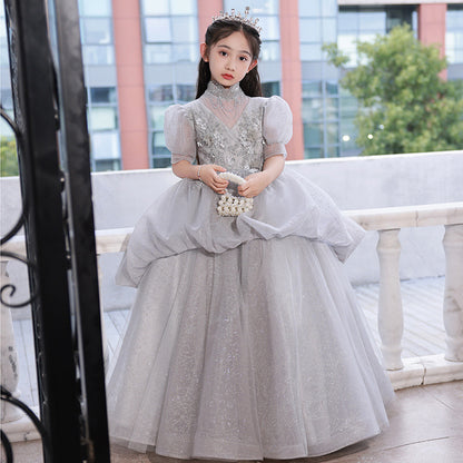 Children's Dress High-End Princess Dress Girl Host Catwalk Flower Girl Wedding Little Girl Piano Performance Costume