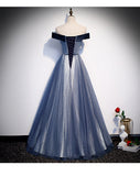 solvbao Beautiful Blue Long Party Gown, Blue Prom Dress