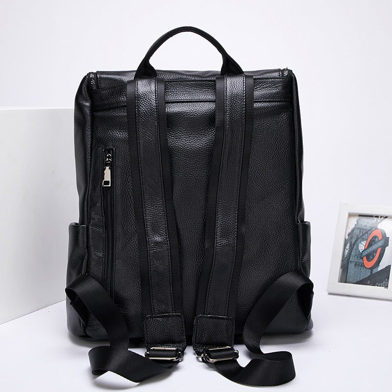 SOLVBAO 2025 New backpack bag, leather large-capacity travel bag, gender-neutral, both men and women can backpack, office workers travel computer bag