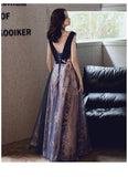 Solvbao A-line Tulle and Velvet Long Party Dress, Long Evening Dress with Lace