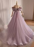 Solvbao Light Purple Tulle Sweetheart Long Formal Dress, Light Purple Evening Dress Prom Dress