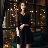 SOLVBAO New Black Daily Style Evening Dress Dress Female Temperament Small Dress Banquet Dress