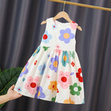 SOLVBAO Girls' Summer Dress Dress  New Children's Summer Sleeveless Cotton Dress Little Girl Fashionable Vest Princess Dress