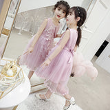 SOLVBAO Girls Dress  New Summer Clothes Children's Western Style Puff Gauze Skirt Summer Little Girl Mesh Princess Dress