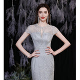 SOLVBAO Banquet Evening Dress  New Elegant Dress Long Sexy Fishtail Elegant Annual Meeting Host Dress for Women