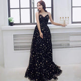 solvbao Sexy Black Sweetheart Tulle Long Party Dress, Chic Black Evening Dress Prom Dress