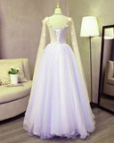 solvbao Lovely Tulle Lavender Long Formal Dress with Lace Applique, Sweet 16 Dresses