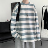 Solvbao Harajuku Striped T shirts For Men Oversized Tees Man Casual Long Sleeve Tshirt Woman Loose Pullovers Tops 5XL