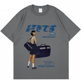 Solvbao Hip Hop Streetwear Y2k Tshirt Girl Japanese Kanji Print Oversized T Shirt Harajuku Summer Mens Short Cotton Sleeve Tops