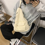 solvbao - Canvas Chest Bag Women Women Shoulder Messenger Bag Unisex Canvas Crossbody Bag Muliti Pocket Casual Women Bag