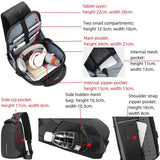 solvbao - Men PVC Multifunctional Shoulder Bags Travel Pack Waterproof USB Sling Chest Bag Messenger Crossbody Pack For Male Female Women