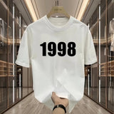 Solvbao  -  Men Pure Cotton Comfortable Y2k Tops Personality Short Sleeve Smooth Shirts And Blouses Oversized T-Shirt Gym Clothing Fashion