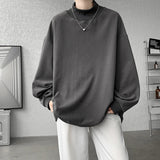 Solvbao  -  Autumn Winter Stand Collar T Shirt Men Oversized Casual T-shirt Men Streetwear Korean Loose Long Sleeve T-shirt Mens Top M-3XL