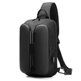 solvbao - Men's Multifunction Shoulder Bag USB Crossbody Sling Chest Bags Waterproof Travel Backpack Messenger Pack For Male Women Female