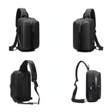 solvbao - Men's Multifunction Shoulder Bag USB Crossbody Sling Chest Bags Waterproof Travel Backpack Messenger Pack For Male Women Female