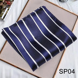 Solvbao Contrast Stripes Business Neck Scarf Men's Retro Printing Scarf Small Square Men's Fall Suit Shirt Luxury Scarf Hiphop Scarf