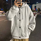 Solvbao New Men's Hoodies Kpop Style Streetwear Pockets Sweatshirts Men Casual Harajuku Men clothing pullover Loose Hoodies Men