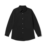 Solvbao  -  Spring Simple Black Long Sleeve Shirts Men Korean Mens Harajuku White Oversized Shirt Male Button Up Shirts Blouses 5XL-M