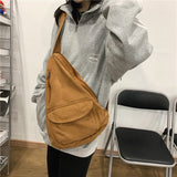 solvbao - Canvas Chest Bag Women Women Shoulder Messenger Bag Unisex Canvas Crossbody Bag Muliti Pocket Casual Women Bag