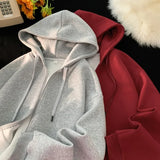 Solvbao -  Zip Hooded Sweatshirt Coat For Men Cotton Hoodie Basic Solid Color Casual Unisex Hoodies Male Clothing