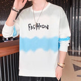 Solvbao  -  Fashion Printed Loose Letter Tie Dye T-Shirt Men's Clothing Autumn New Oversized Casual Pullovers All-match Tee Shirt