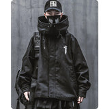 Solvbao  -  Men Japanese Harajuku Sweatshirt Oversize Hoodie Long Cloak Hip Hop Gothic Outwear Streetwear Techwear Coat Tops Clothes