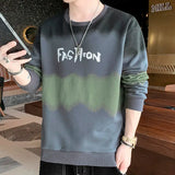 Solvbao  -  Fashion Printed Loose Letter Tie Dye T-Shirt Men's Clothing Autumn New Oversized Casual Pullovers All-match Tee Shirt