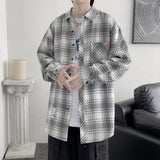 Solvbao Harajuku Plaid Shirt Men Hip Hop Flannel Checked Over Size Shirt High Quality Spring New Oversize Streetwear Green Retro Blouses