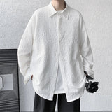 Solvbao  -  Men's Special Chic Long Sleeve Shirts Korean Lapel Shirt Fashion Casual Oversize Shirt Coat High Quality Solid Simple Clothing