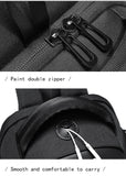 solvbao - Men PVC Multifunctional Shoulder Bags Travel Pack Waterproof USB Sling Chest Bag Messenger Crossbody Pack For Male Female Women