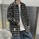 Solvbao Harajuku Plaid Shirt Men Hip Hop Flannel Checked Over Size Shirt High Quality Spring New Oversize Streetwear Green Retro Blouses