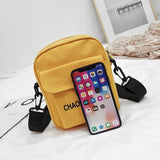 solvbao - Women Bag Shoulder Chest bag Printed Cute Wallet Multifunction Mobile Phone Canvas Small Coin Purse Crossbag New Style