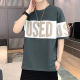 Solvbao  -  Fashion O-Neck Printed Letter LooseT-Shirt Men's Clothing Summer New Casual Pullovers All-match Half Sleeve Tee Shirt