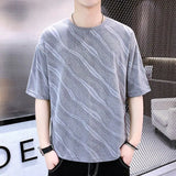 Solvbao  -  Fashion Solid Color Loose Korean T-Shirt Men's Clothing Summer New Casual Pullovers Tops Short Sleeve All-match Tee Shirt