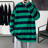 Solvbao Harajuku Striped T shirts For Men Oversized Tees Man Casual Long Sleeve Tshirt Woman Loose Pullovers Tops 5XL