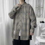 Solvbao Harajuku Plaid Shirt Men Hip Hop Flannel Checked Over Size Shirt High Quality Spring New Oversize Streetwear Green Retro Blouses