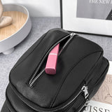 solvbao - Women Bag Retro Fashion Bag Female New Trend Messenger Simple Girl Chest Bag Lady Shoulder Bag Pure Color Crossbody Pack