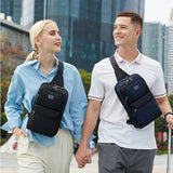 solvbao - Men Multifunction Chest Bag Fashion Shoulder Bag Business Travel Messenger Pack Waterproof Crossbody Pack For Male Women Female