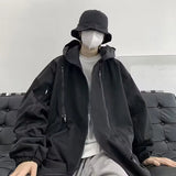 Solvbao  -  Men Japanese Harajuku Sweatshirt Oversize Hoodie Long Cloak Hip Hop Gothic Outwear Streetwear Techwear Coat Tops Clothes