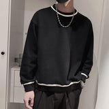 Solvbao  - Fashion O-Neck Spliced All-match T-Shirt Men's Clothing Autumn New Oversized Casual Pullovers Loose Korean Tee Shirt