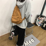 solvbao - Canvas Chest Bag Women Women Shoulder Messenger Bag Unisex Canvas Crossbody Bag Muliti Pocket Casual Women Bag