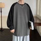 Solvbao  -  Winter Plush T Shirt Men Warm Oversized Casual Round Neck Tshirt Men Streetwear Korean Loose Long Sleeved T-shirt Mens Top S-3XL