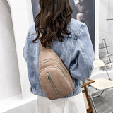 solvbao - Women Bag Retro Fashion Bag Female New Trend Messenger Simple Girl Chest Bag Lady Shoulder Bag Pure Color Crossbody Pack