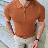 Solvbao Summer New Knitwear Men's T Shirts Slim Lapel Short-sleeved Polo Shirt Solid Color Casual Male Tops