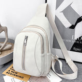 solvbao - Women Bag Retro Fashion Bag Female New Trend Messenger Simple Girl Chest Bag Lady Shoulder Bag Pure Color Crossbody Pack