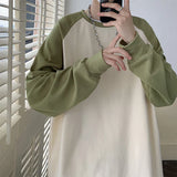 Solvbao  -  Winter Plush T Shirt Men Warm Oversized Casual Round Neck Tshirt Men Streetwear Korean Loose Long Sleeved T-shirt Mens Top S-3XL